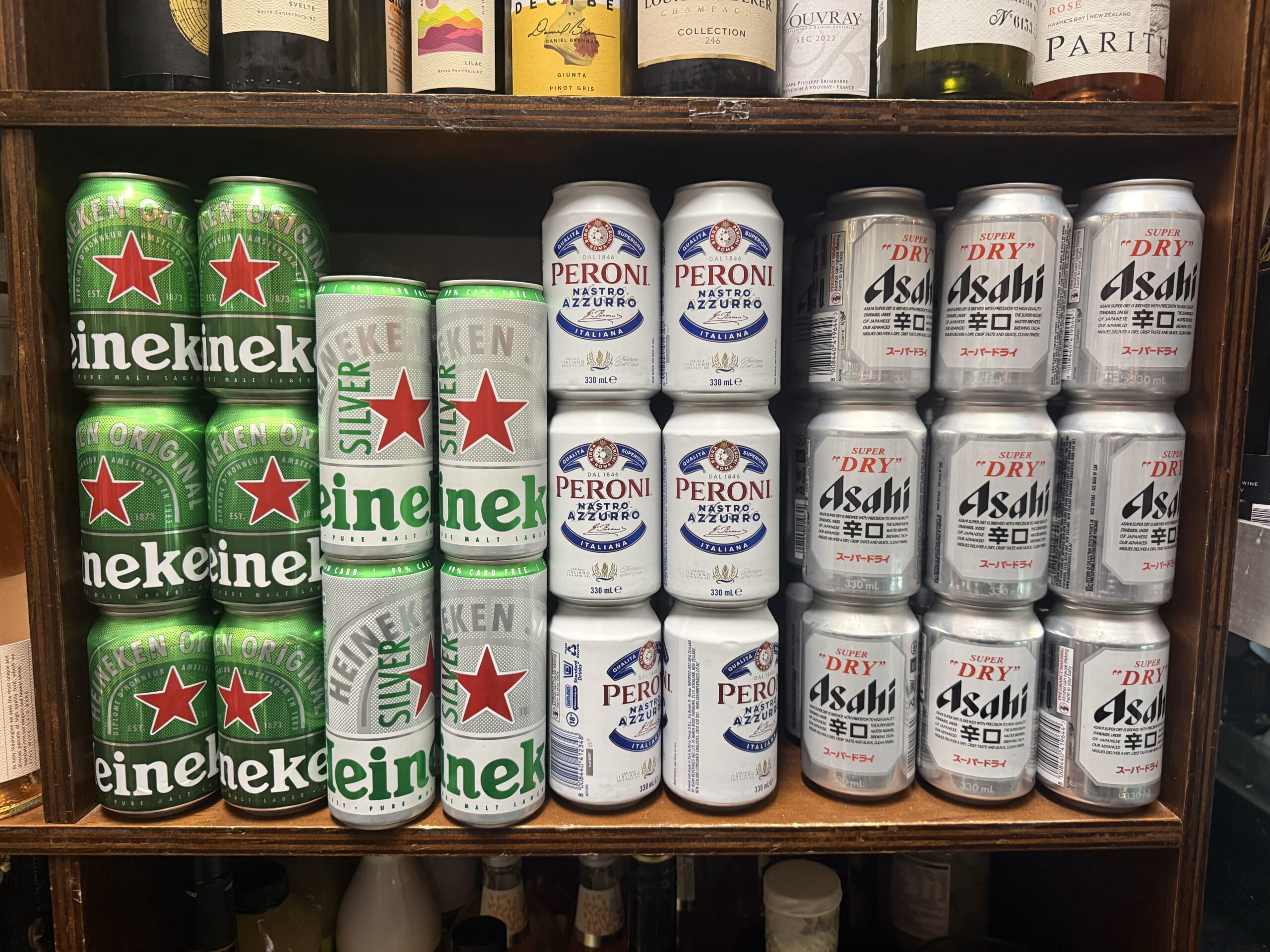 Mainstream beer selection