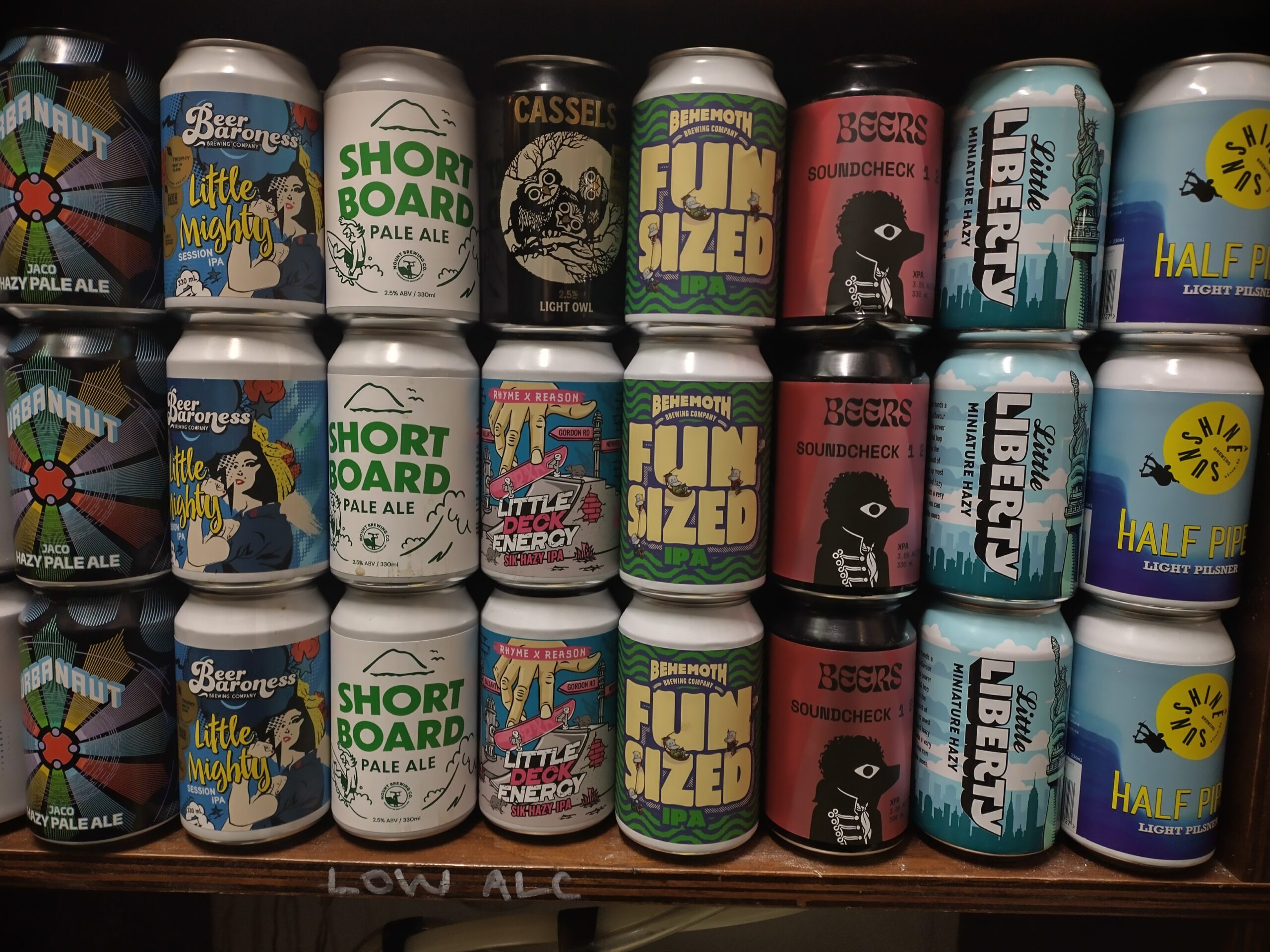Low alcohol beer selection