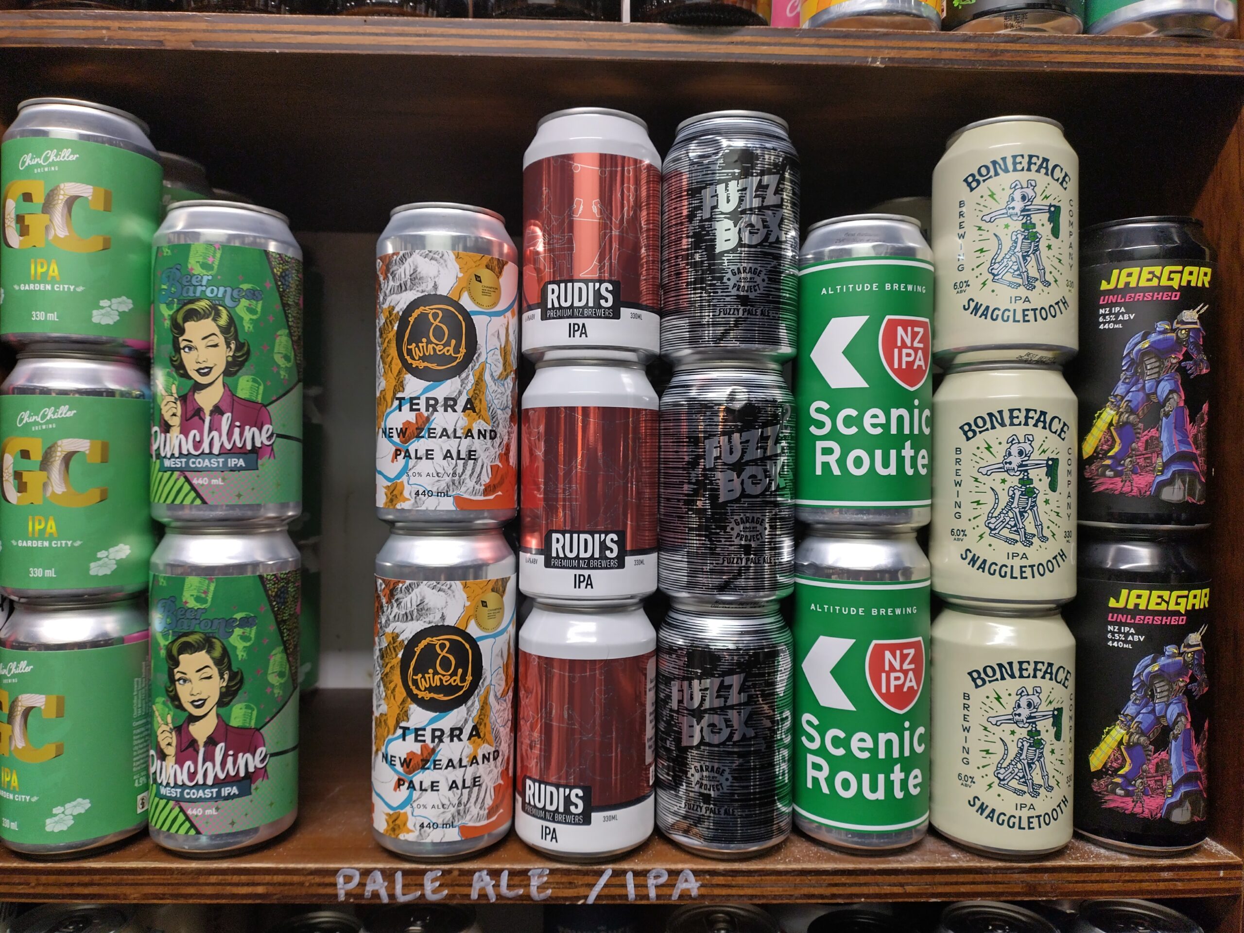 Pale Ale and IPA beer selection