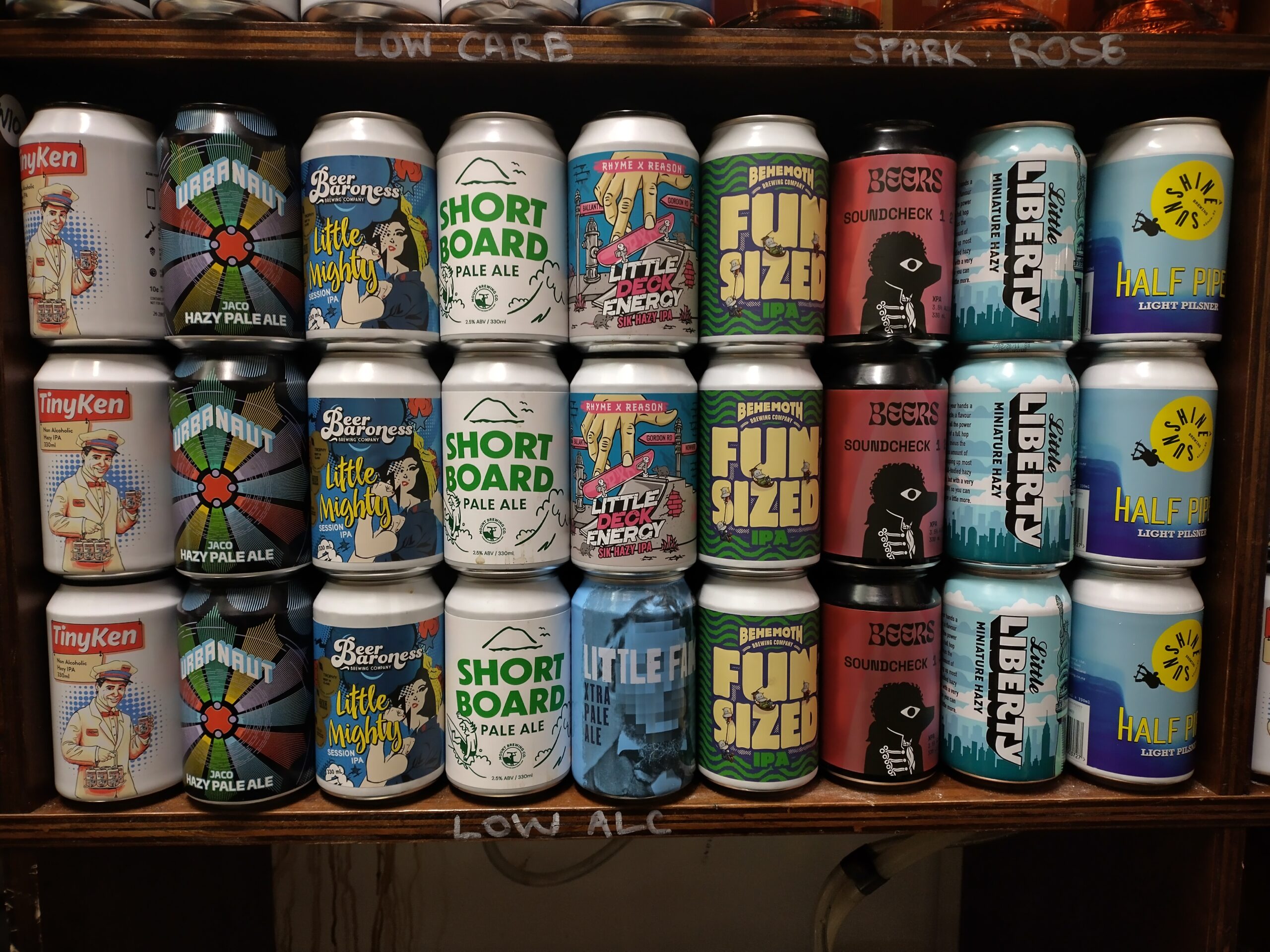 Low alcohol beer selection